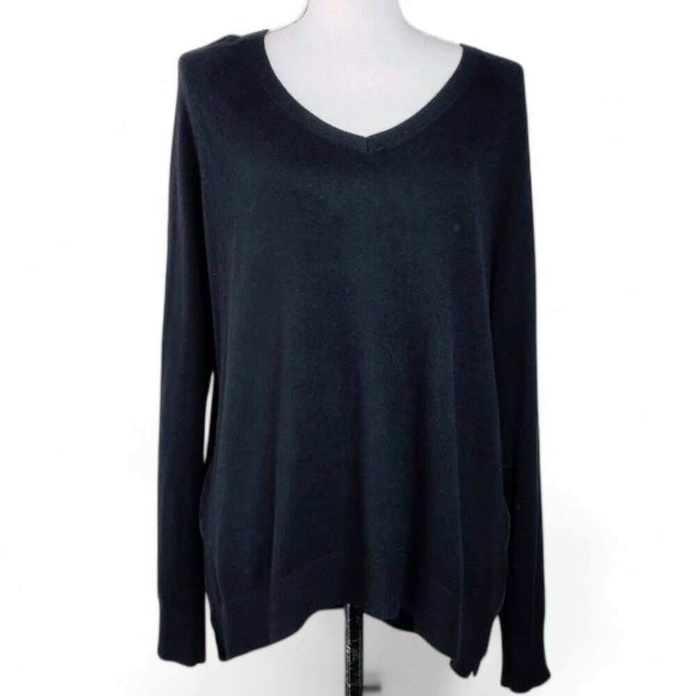 Banana Republic Merino Wool Blend Sweater Women's Satin Back Office Fall M